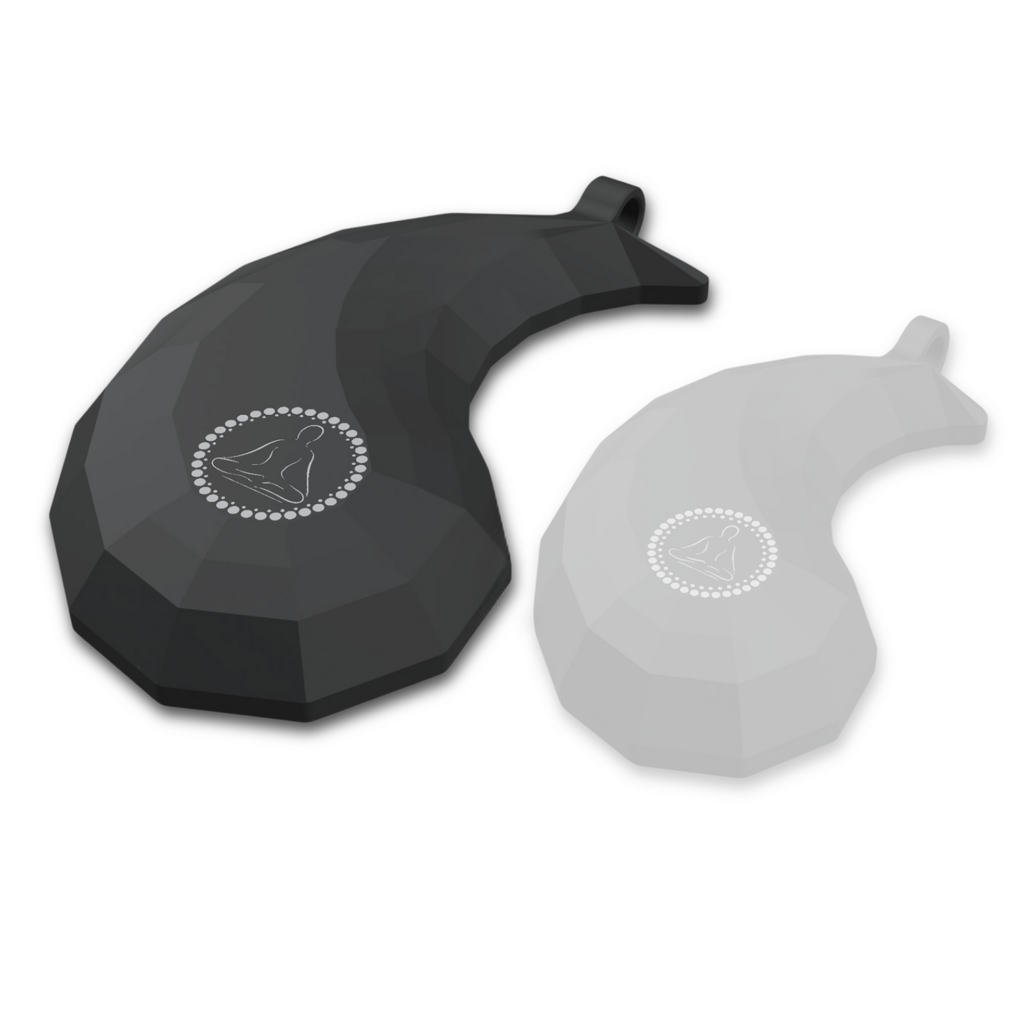 Produktbild des BODY BEAM Spark in Schwarz, Größe Classic. Das Bild zeigt das ergonomische Design und die präzise Verarbeitung. Perfekt für Menschen, die ein bewusstes Leben in einer Umgebung mit 5G-Strahlung und WLAN führen möchten.